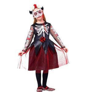 Girls Skeleton w/Dress Halloween Costume